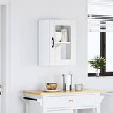 Kitchen Wall Cabinet with Glass Door Lucca White - Side View