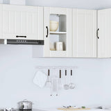 Kitchen Wall Cabinet with Glass Door Lucca White - Top-Down View