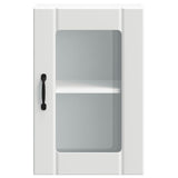 Kitchen Wall Cabinet with Glass Door Lucca White - Rear View