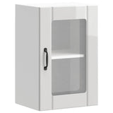 Kitchen Wall Cabinet with Glass Door "Lucca" High Gloss White