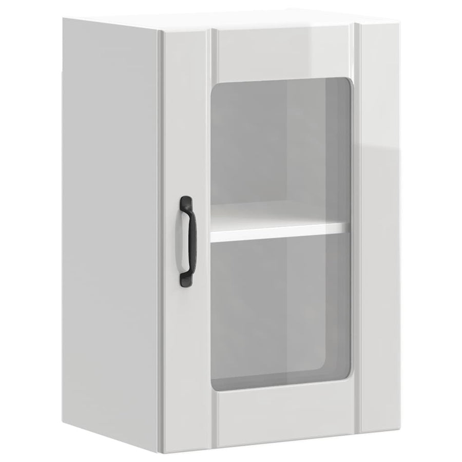 Kitchen Wall Cabinet with Glass Door "Lucca" High Gloss White