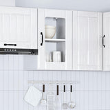 Kitchen Wall Cabinet with Glass Door "Lucca" High Gloss White