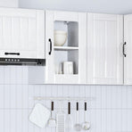 Kitchen Wall Cabinet with Glass Door "Lucca" High Gloss White