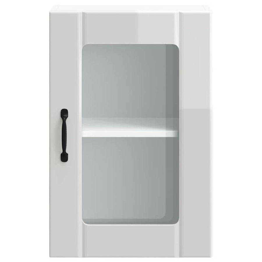 Kitchen Wall Cabinet with Glass Door "Lucca" High Gloss White