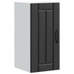 Kitchen Wall Cabinet "Lucca" Black Engineered Wood
