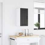 Kitchen Wall Cabinet "Lucca" Black Engineered Wood