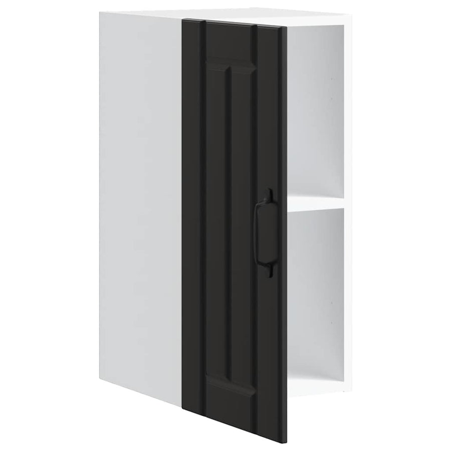 Kitchen Wall Cabinet "Lucca" Black Engineered Wood