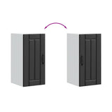 Kitchen Wall Cabinet "Lucca" Black Engineered Wood