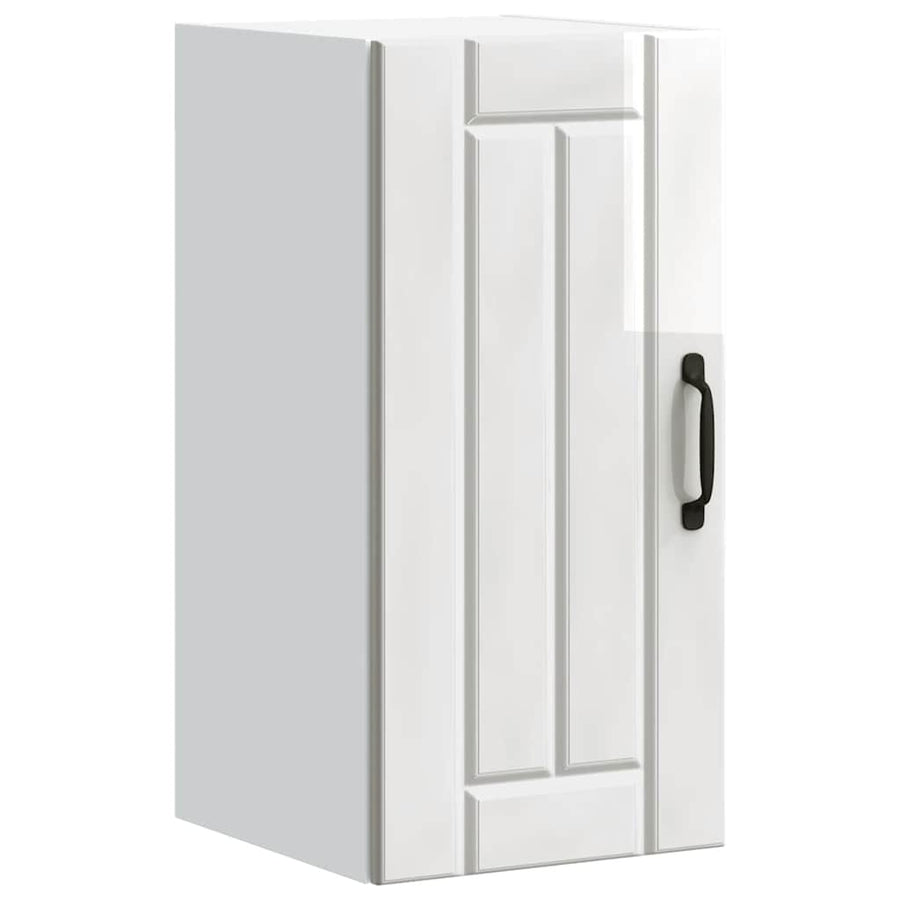 Kitchen Wall Cabinet "Lucca" High Gloss White Engineered Wood