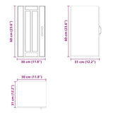 Kitchen Wall Cabinet "Lucca" High Gloss White Engineered Wood