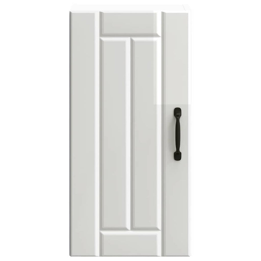 Kitchen Wall Cabinet "Lucca" High Gloss White Engineered Wood