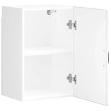 Kitchen Wall Cabinet Lucca White Engineered Wood - Rear View