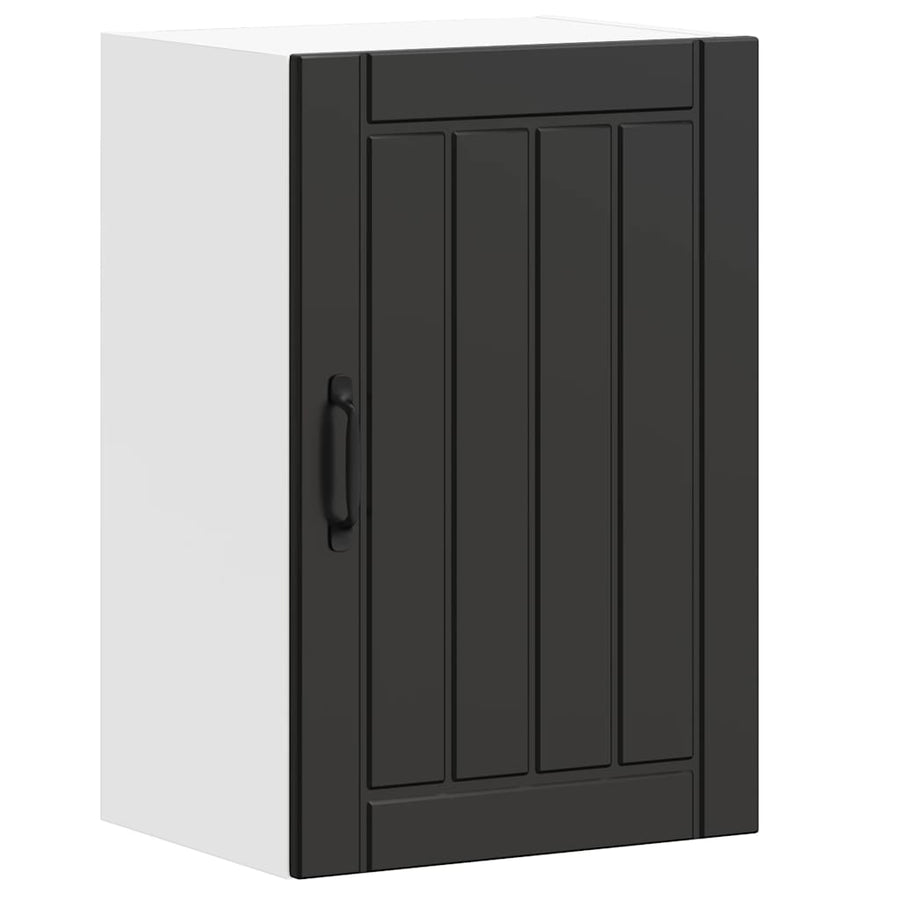 Kitchen Wall Cabinet "Lucca" Black Engineered Wood
