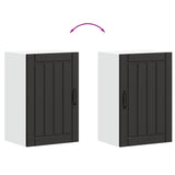 Kitchen Wall Cabinet "Lucca" Black Engineered Wood