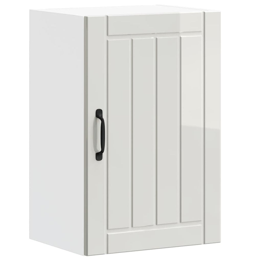 Kitchen Wall Cabinet "Lucca" High Gloss White Engineered Wood