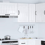 Kitchen Wall Cabinet "Lucca" High Gloss White Engineered Wood