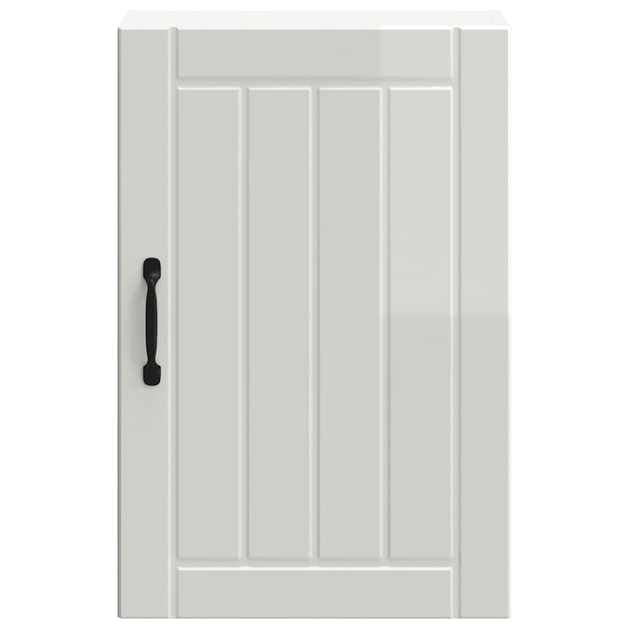 Kitchen Wall Cabinet "Lucca" High Gloss White Engineered Wood