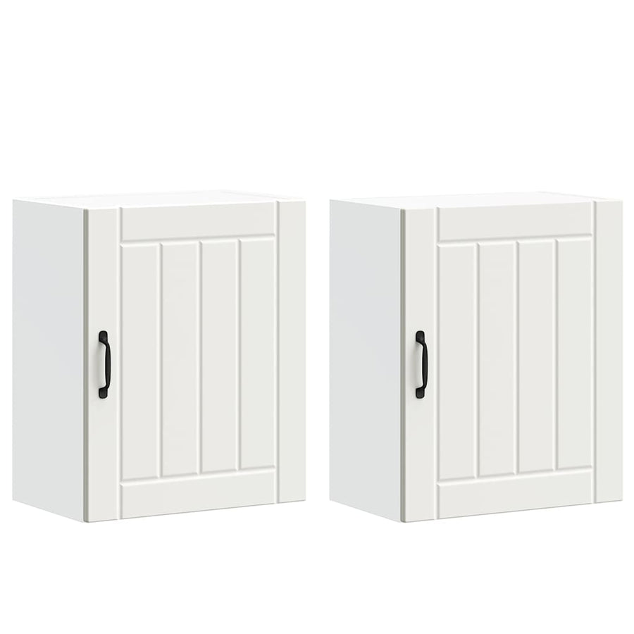 Kitchen Wall Cabinets 2 pcs "Lucca" White Engineered Wood