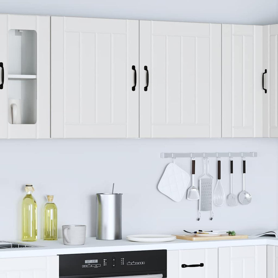 Kitchen Wall Cabinets 2 pcs "Lucca" White Engineered Wood