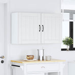 Kitchen Wall Cabinets 2 pcs "Lucca" White Engineered Wood