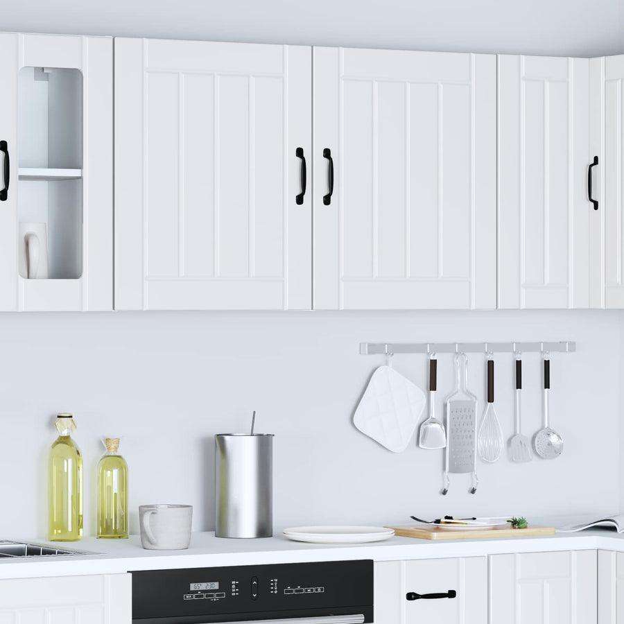 Kitchen Wall Cabinets 2 pcs "Lucca" White Engineered Wood