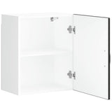 Kitchen Wall Cabinet "Lucca" Black Engineered Wood