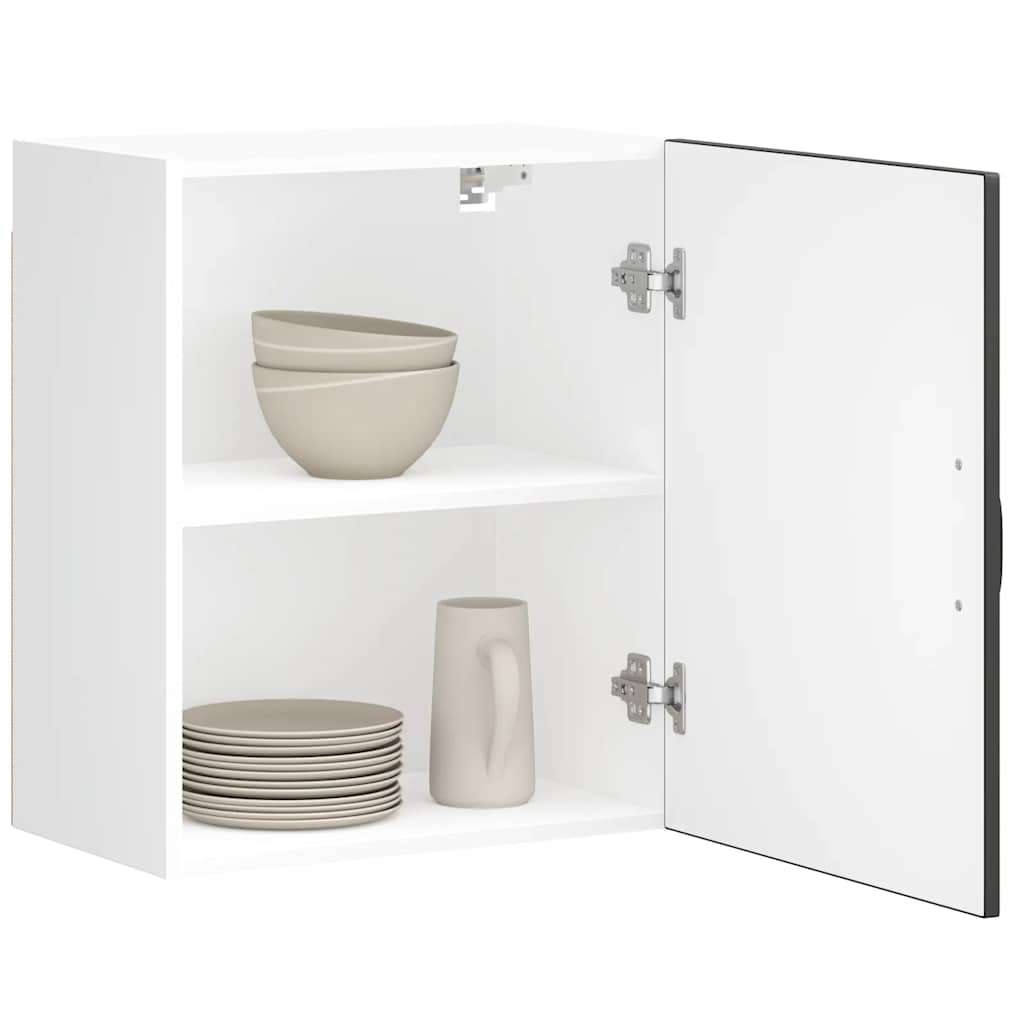 Kitchen Wall Cabinet "Lucca" Black Engineered Wood