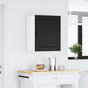 Kitchen Wall Cabinet "Lucca" Black Engineered Wood