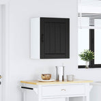 Kitchen Wall Cabinet "Lucca" Black Engineered Wood