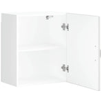Kitchen Wall Cabinet "Lucca" High Gloss White Engineered Wood