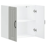 Kitchen Wall Cabinet Lucca White Engineered Wood - Rear View