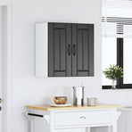 Kitchen Wall Cabinet "Lucca" Black Engineered Wood
