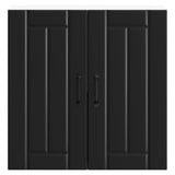Kitchen Wall Cabinet "Lucca" Black Engineered Wood