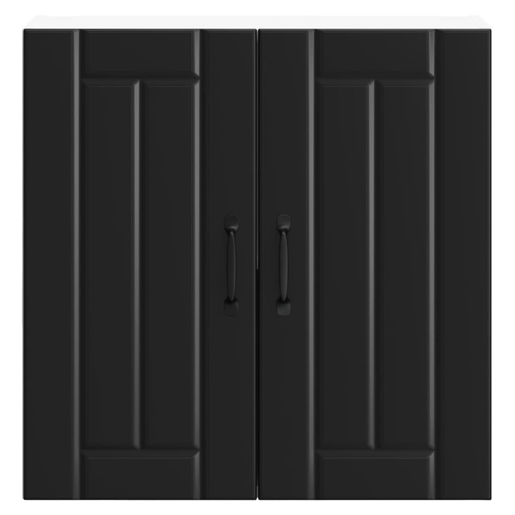 Kitchen Wall Cabinet "Lucca" Black Engineered Wood