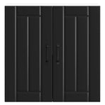 Kitchen Wall Cabinet "Lucca" Black Engineered Wood