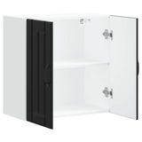 Kitchen Wall Cabinet "Lucca" Black Engineered Wood