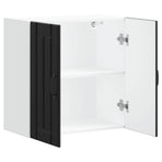 Kitchen Wall Cabinet "Lucca" Black Engineered Wood