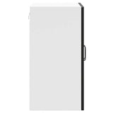 Kitchen Wall Cabinet "Lucca" Black Engineered Wood