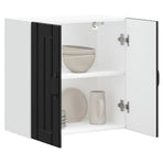 Kitchen Wall Cabinet "Lucca" Black Engineered Wood
