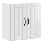 Kitchen Wall Cabinet "Lucca" High Gloss White Engineered Wood