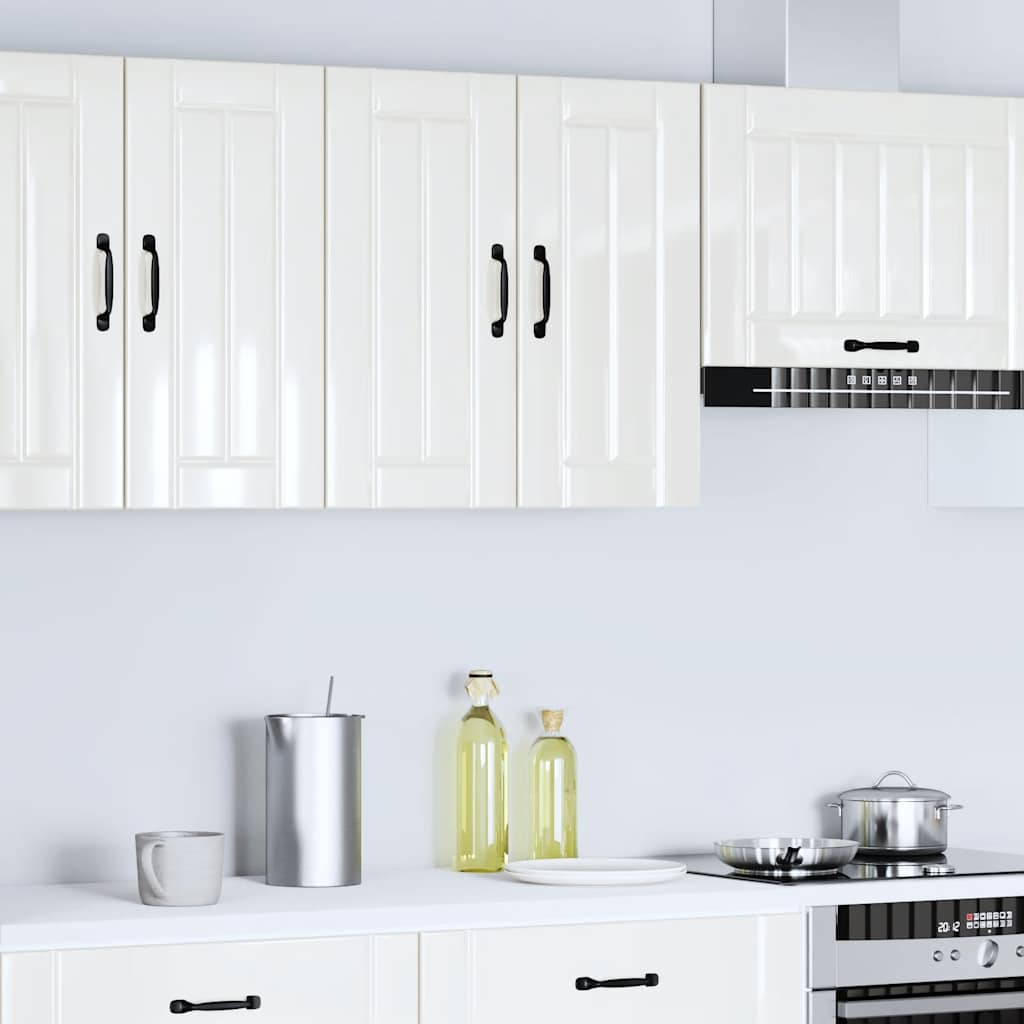 Kitchen Wall Cabinet "Lucca" High Gloss White Engineered Wood