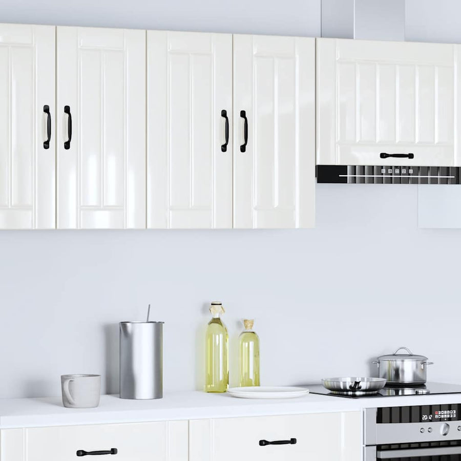 Kitchen Wall Cabinet "Lucca" High Gloss White Engineered Wood