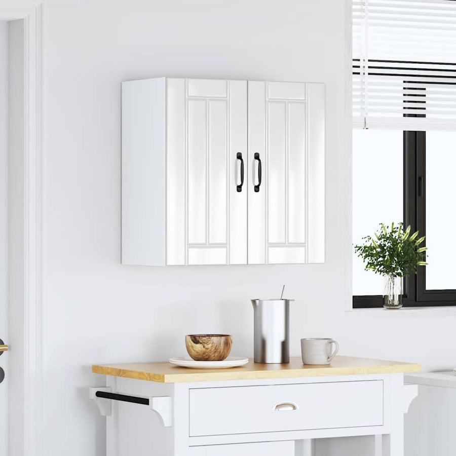 Kitchen Wall Cabinet "Lucca" High Gloss White Engineered Wood