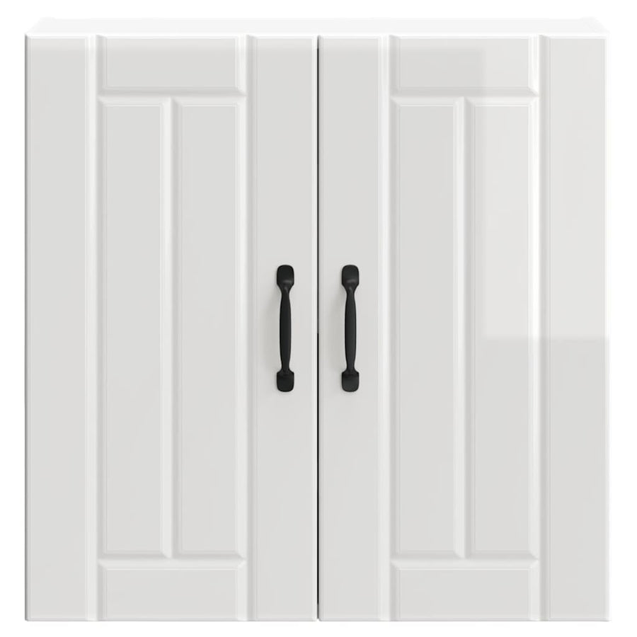 Kitchen Wall Cabinet "Lucca" High Gloss White Engineered Wood