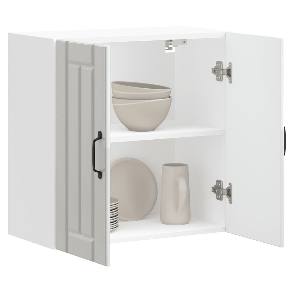 Kitchen Wall Cabinet "Lucca" High Gloss White Engineered Wood