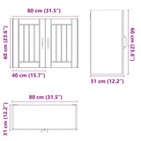 Kitchen Wall Cabinet Lucca White Engineered Wood - Extra Image