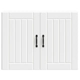 Kitchen Wall Cabinet Lucca White Engineered Wood - Top-Down View