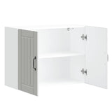 Kitchen Wall Cabinet Lucca White Engineered Wood - 45-Degree Angle