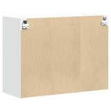 Kitchen Wall Cabinet Lucca White Engineered Wood - Close-Up Angle