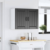 Kitchen Wall Cabinet "Lucca" Black Engineered Wood